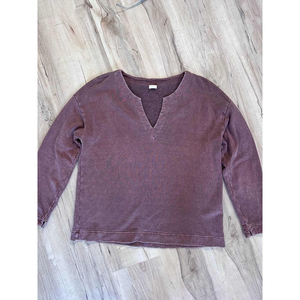POETRY boxy v neck pull over sweater hemp cotton mix